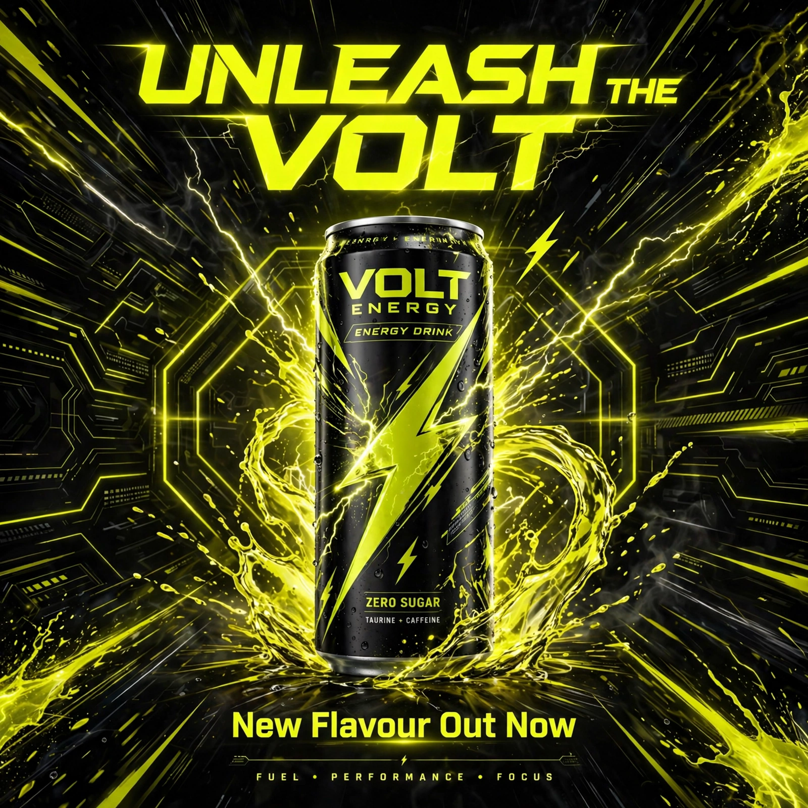 Volt Energy new flavour launch social media post design